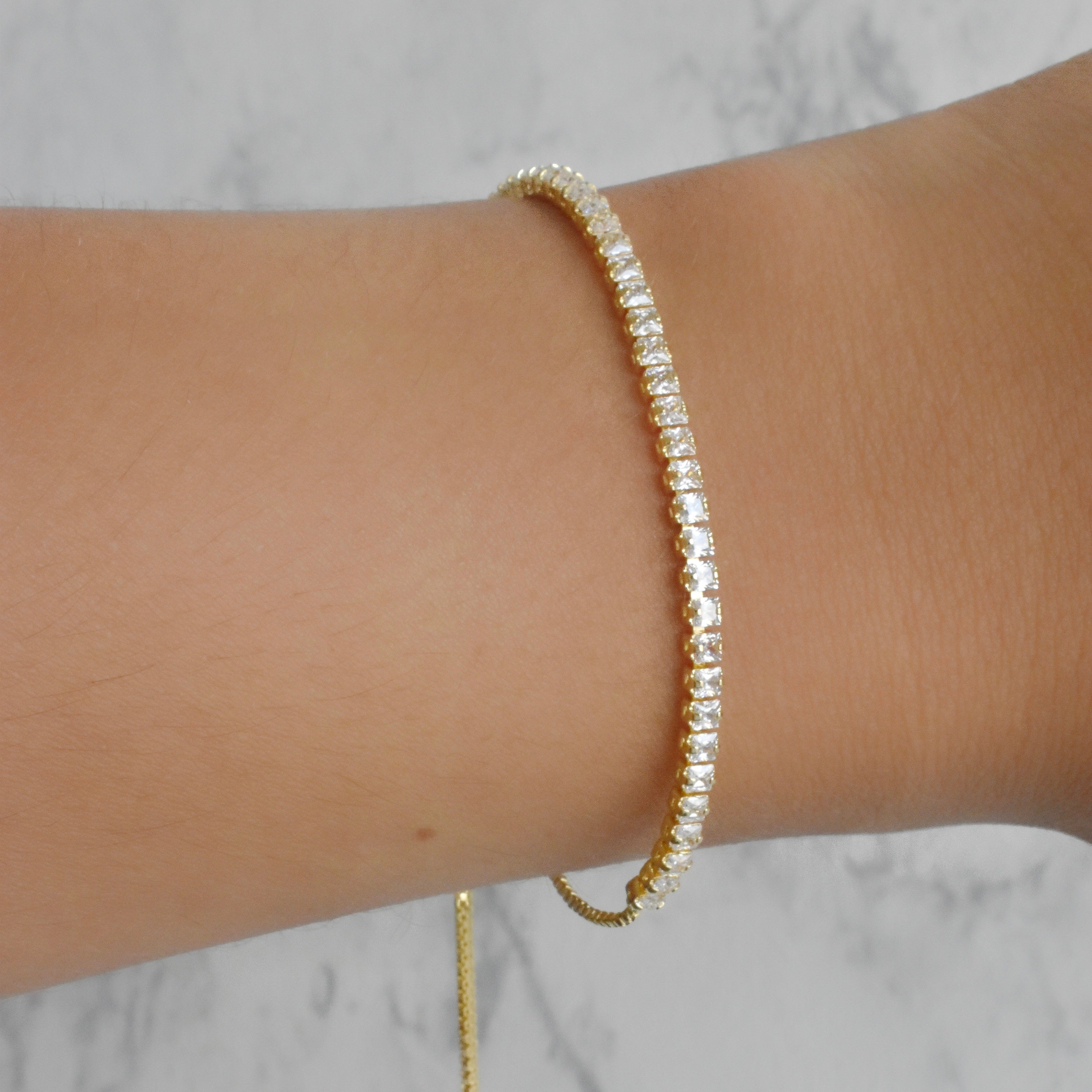 Pulsera tennis circonias (dorada y plateada)