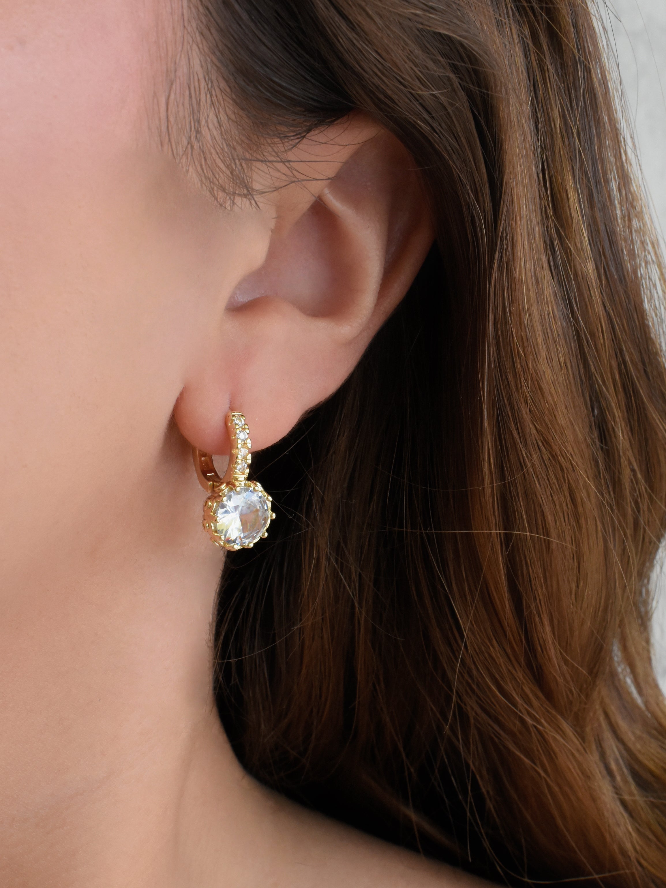 Aretes dije circonia princesa