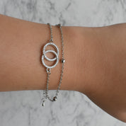 Pulsera doble aros (dorado o plateado)