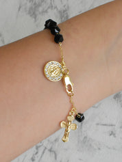 Pulsera decenario cristal negro