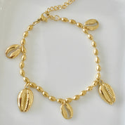 Pulsera conchitas de mar (bicolor y dorada)