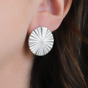 Aretes disco estrellas (dorado o plateado)