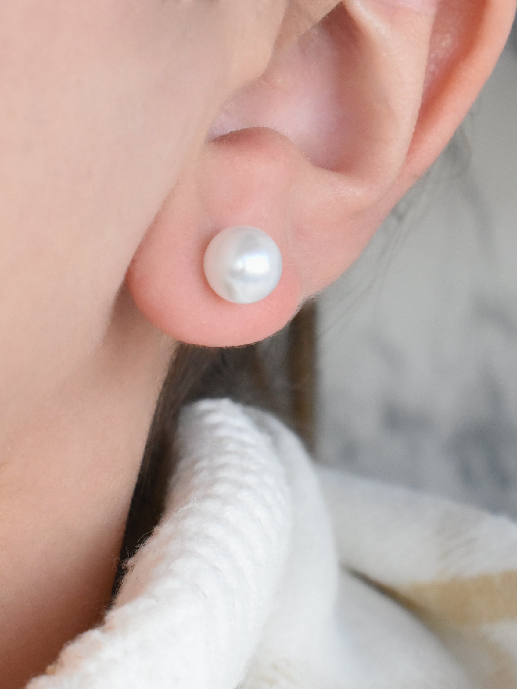 Aretes perla clásica
