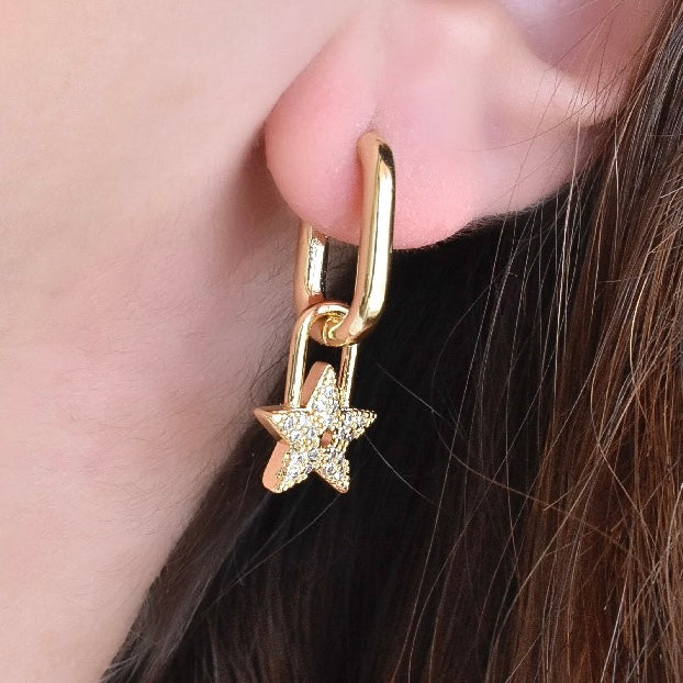 Aretes estrellas circonias