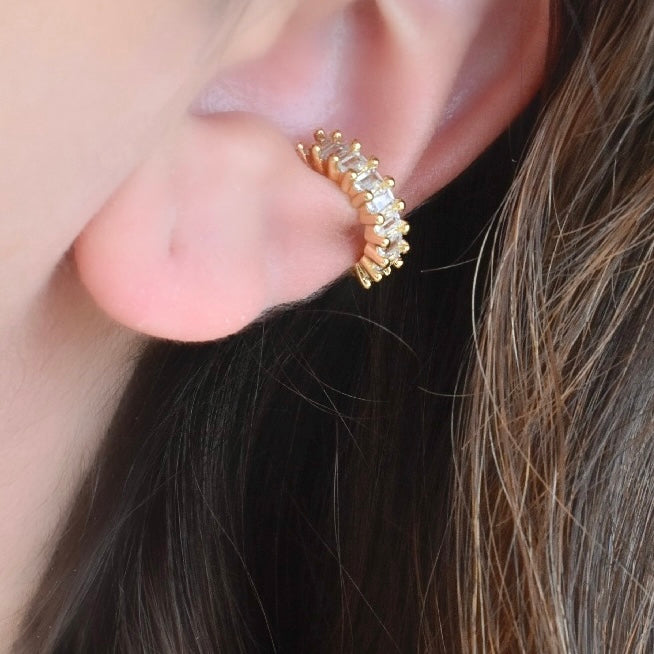 Arete earcuff circonias baguette
