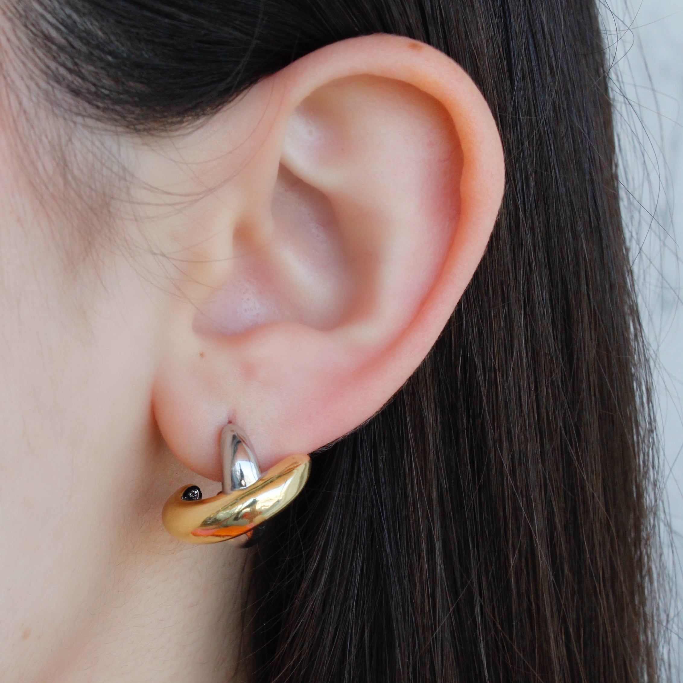 Aretes "X" bicolor