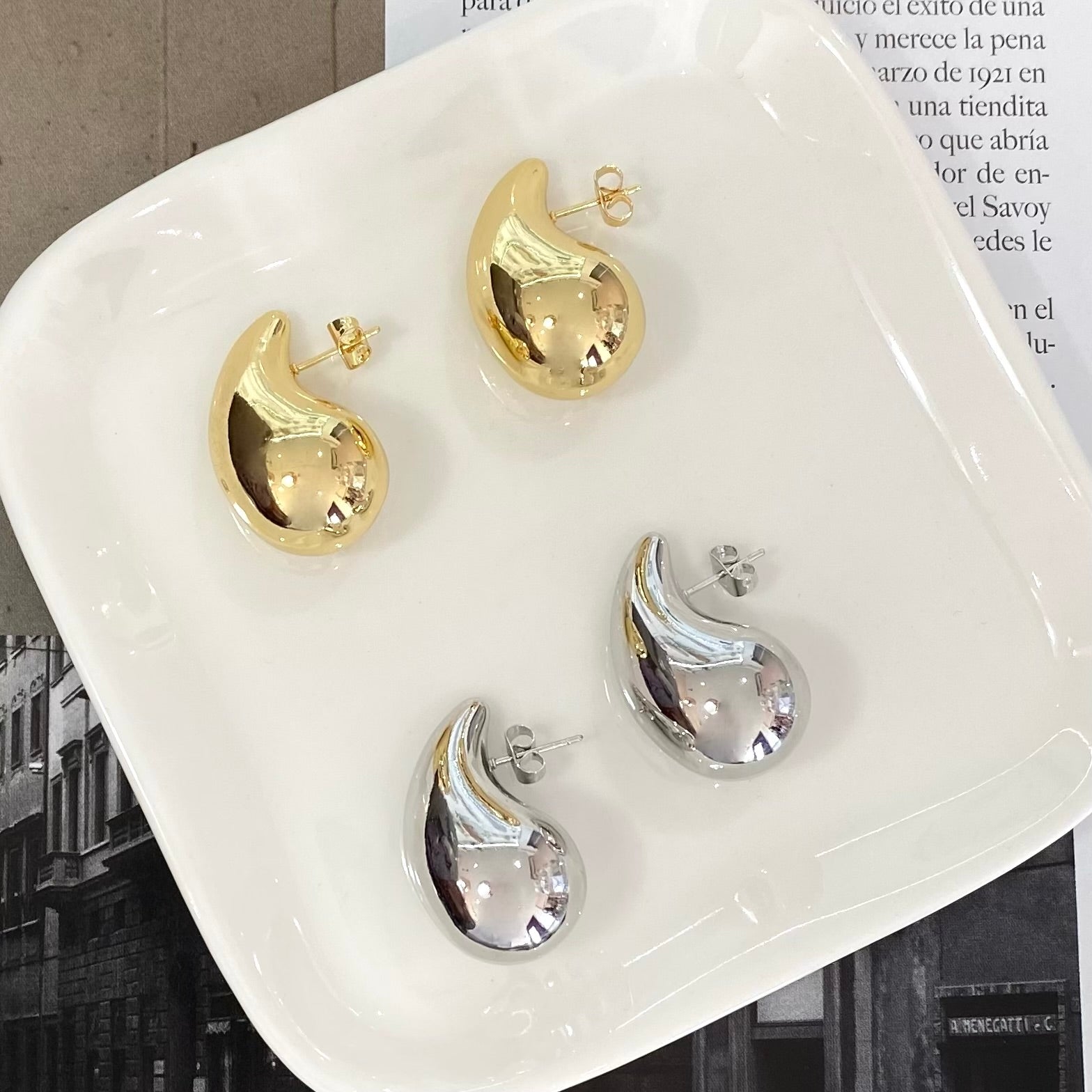 Aretes dupe gota - grande