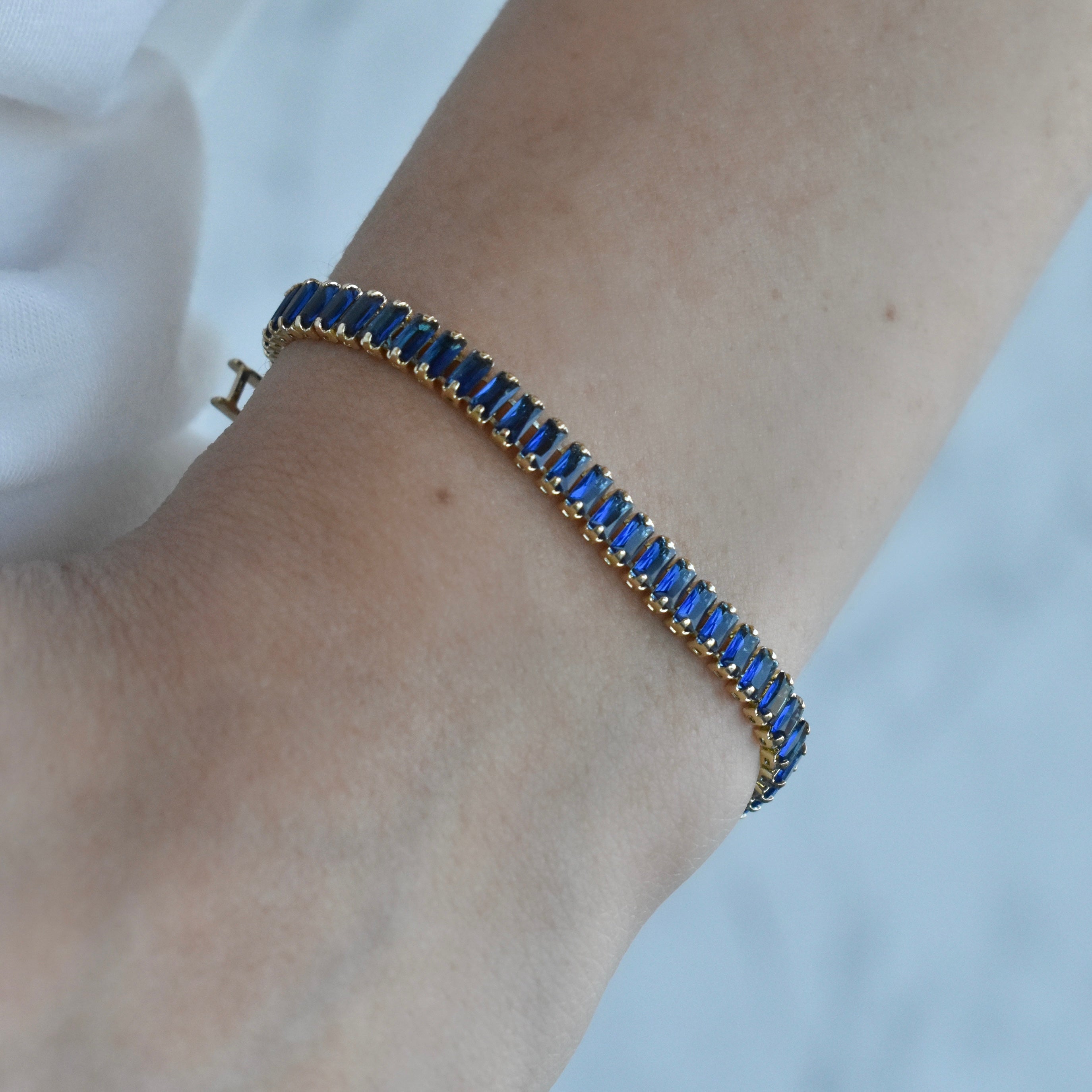 Pulsera baguette azul