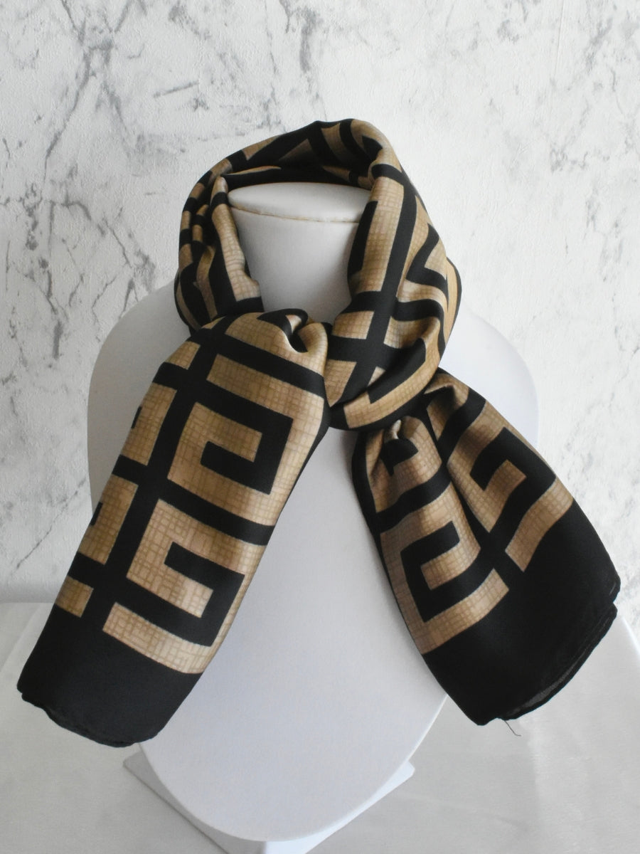 Pañuelo cuadros café con negro