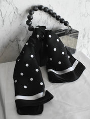 Pañuelo negro polka dots blancos