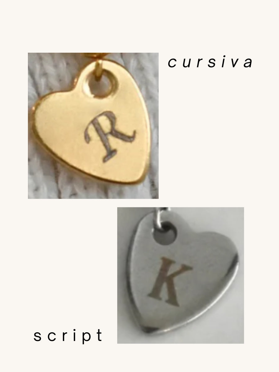 Gargantilla corazón liso para personalizar (dorado o plateado)