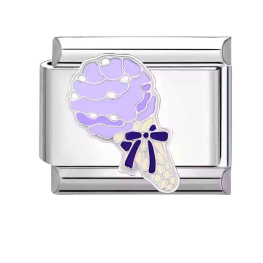Italian charm cono de flores lila