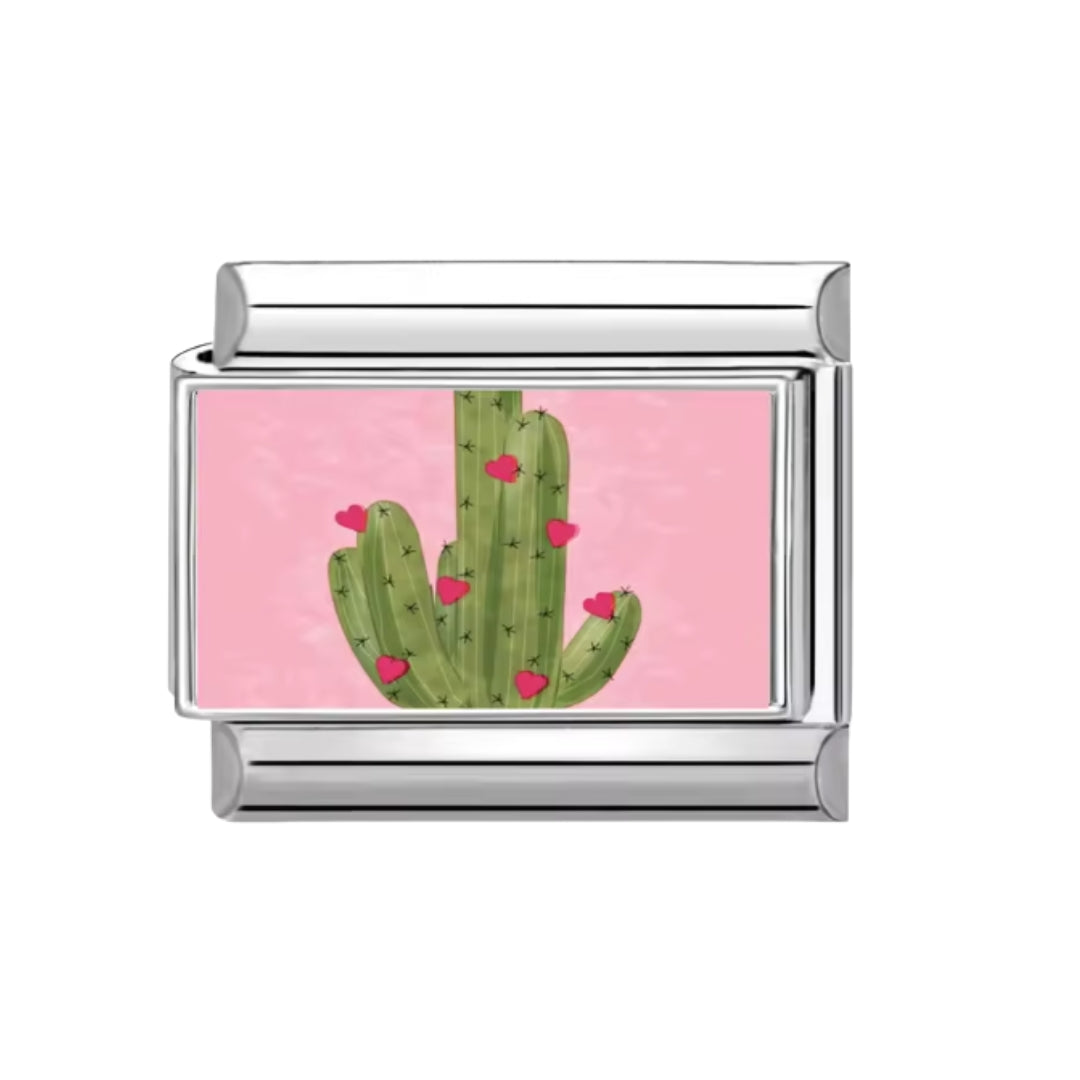 Italian charm cactus mini corazones