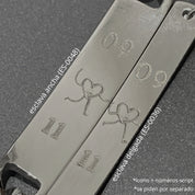 Esclava delgadita para grabar (plateada y dorada)