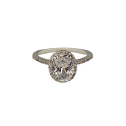Anillo de plata con circonia ovalada