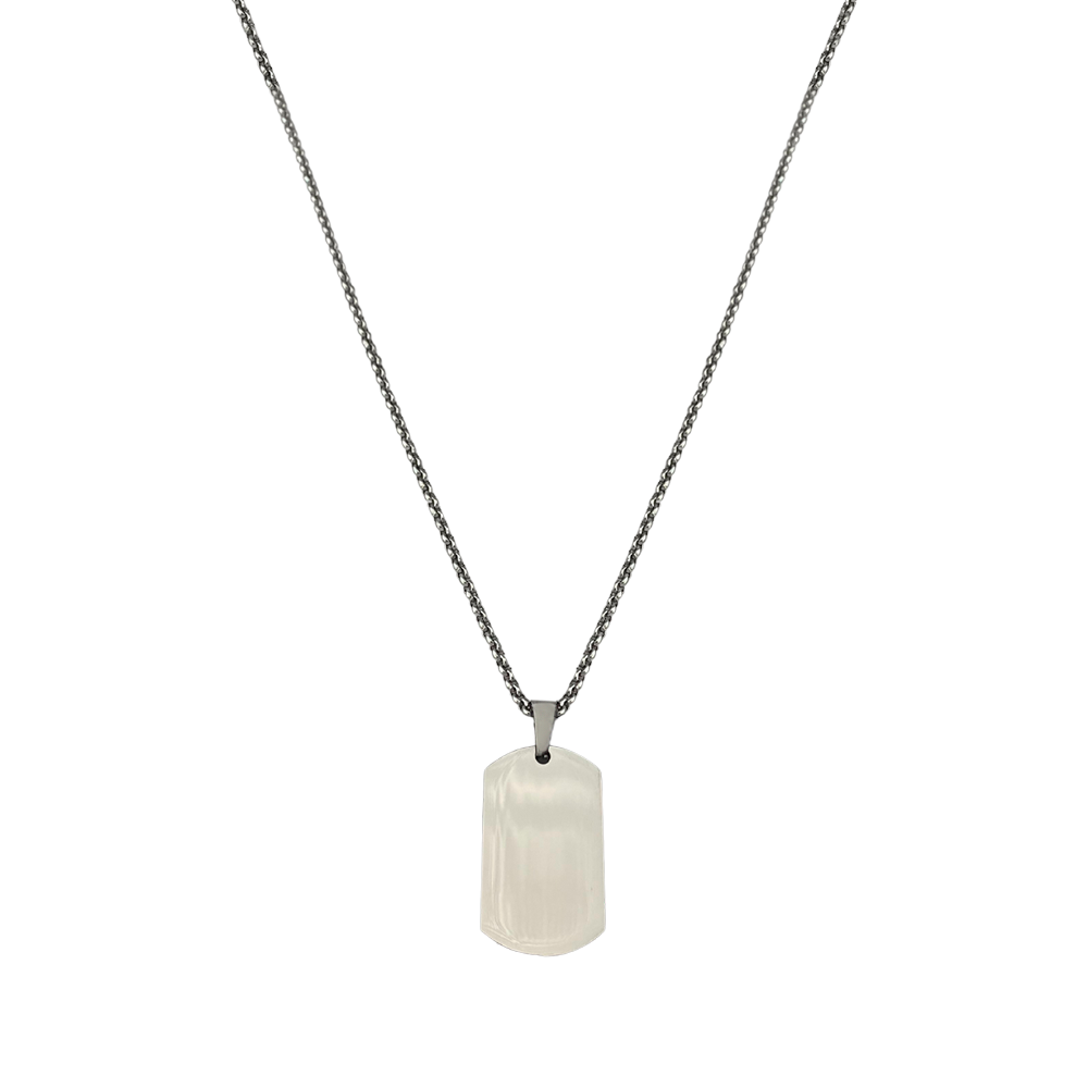 Collar con placa para grabar (distintos colores)