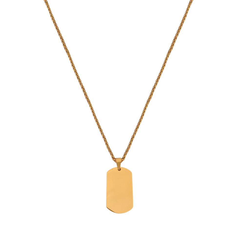 Collar con placa para grabar (distintos colores)