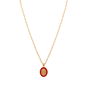 Gargantilla San Benito esmaltado rojo