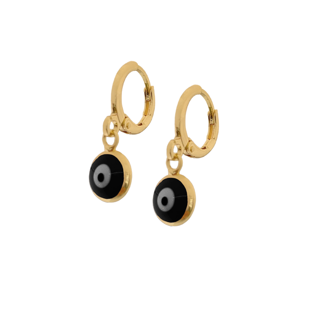 Aretes huggie dije de ojo turco